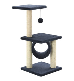 Arbre à chat avec griffoirs en sisal 65 cm Bleu foncé