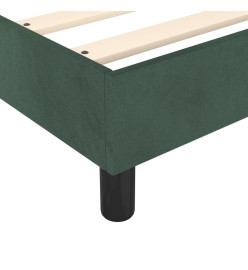 Lit à sommier tapissier et matelas Vert foncé 140x200cm Velours
