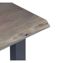 Table console Gris 115 x 35 x 76 cm Bois d'acacia massif et fer