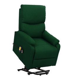 Fauteuil de massage Vert foncé Tissu