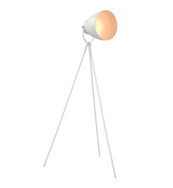 Lampadaire trépied Métal Blanc E27