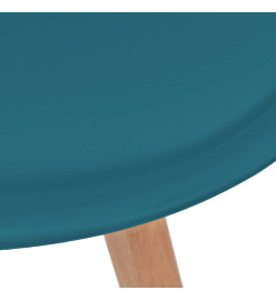 Chaises à manger lot de 6 Turquoise Plastique