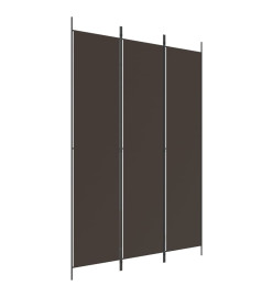 Cloison de séparation 3 panneaux Marron 150x220 cm Tissu