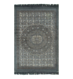 Tapis Kilim Coton 160 x 230 cm avec motif Gris