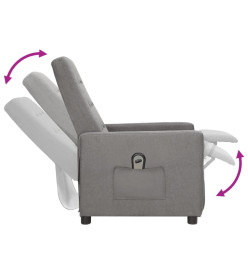 Fauteuil inclinable électrique Gris clair Tissu