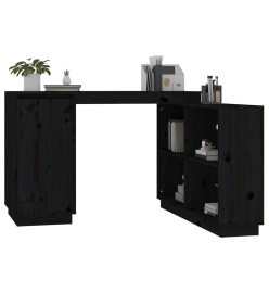 Bureau Noir 110x50x75 cm Bois massif de pin