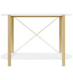 Table console Blanc 110x38x75 cm Bois d'ingénierie