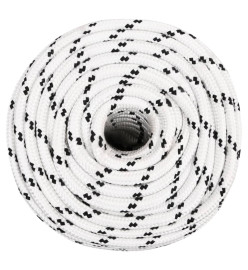 Corde de bateau tressé Blanc 14 mmx250 m Polyester