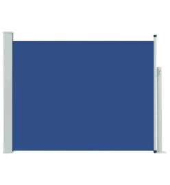 Auvent latéral rétractable de patio 140x500 cm Bleu