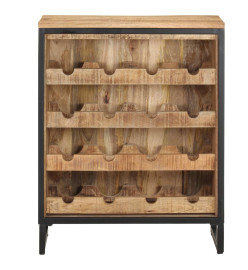 Armoire à vin 62x33x78,5 cm Bois de manguier brut