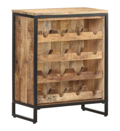 Armoire à vin 62x33x78,5 cm Bois de manguier brut