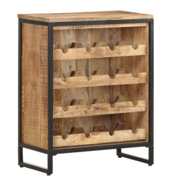 Armoire à vin 62x33x78,5 cm Bois de manguier brut