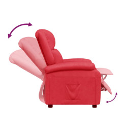 Fauteuil inclinable Rouge Similicuir