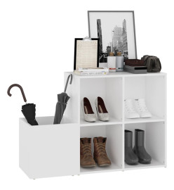 Armoire à chaussures d'entrée Blanc 105x35,5x70 cm Aggloméré