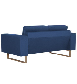 Ensemble de canapé 2 pcs Tissu Bleu