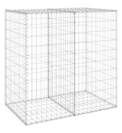 Mur en gabion avec couvercles Acier galvanisé 100x60x100 cm