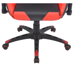 Chaise de bureau inclinable Cuir artificiel Rouge