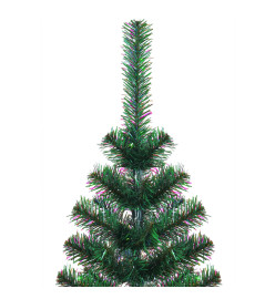 Sapin de Noël artificiel pointes iridescentes Vert 240 cm PVC