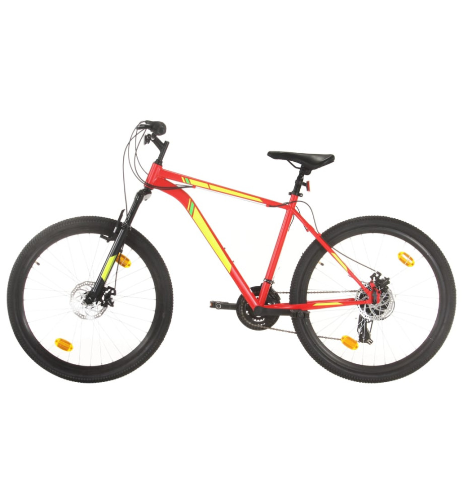 Vélo de montagne 21 vitesses Roues de 27,5 pouces 42 cm Rouge