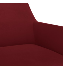 Chaise pivotante de bureau Rouge bordeaux Velours