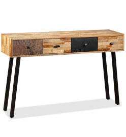 Table console Teck massif de récupération 120 x 30 x 76 cm