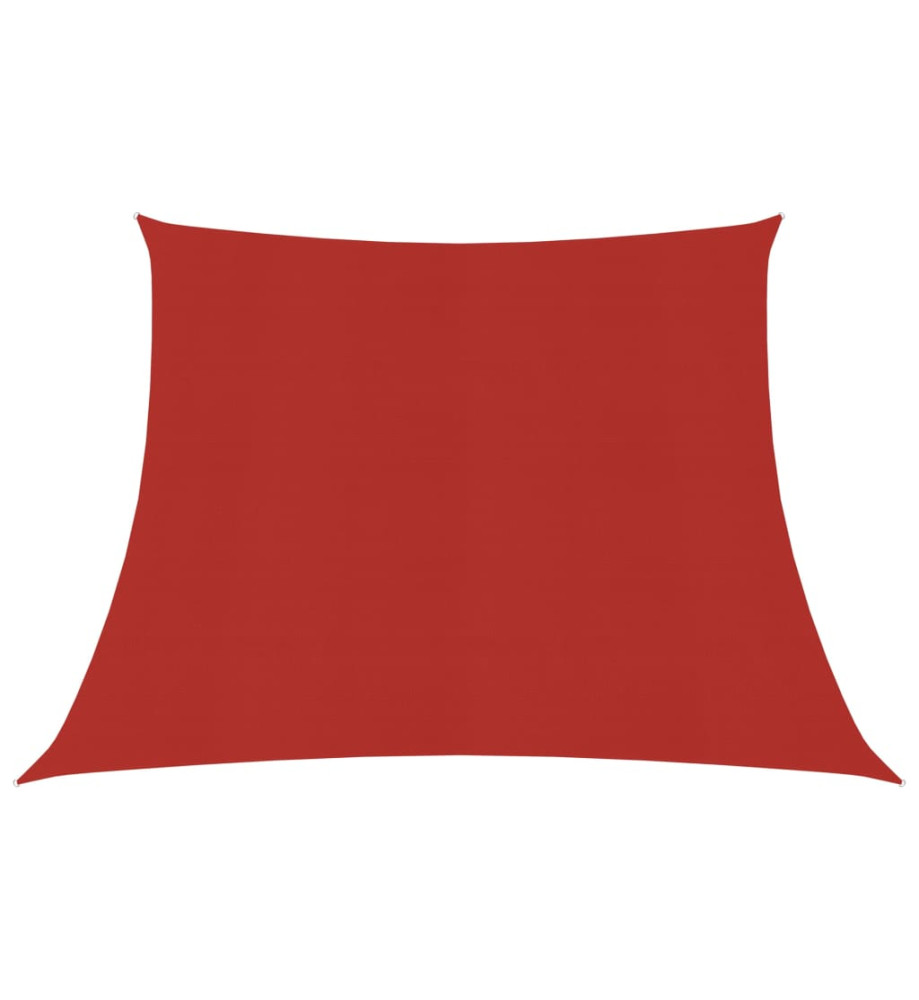 Voile d'ombrage 160 g/m² Rouge 4/5x3 m PEHD