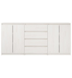 Armoires latérales 3 pcs Blanc Bois de pin massif