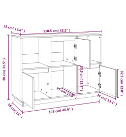 Buffet 110,5x35x80 cm Bois massif de pin