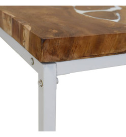 Table basse Teck Résine 60 x 60 x 40 cm