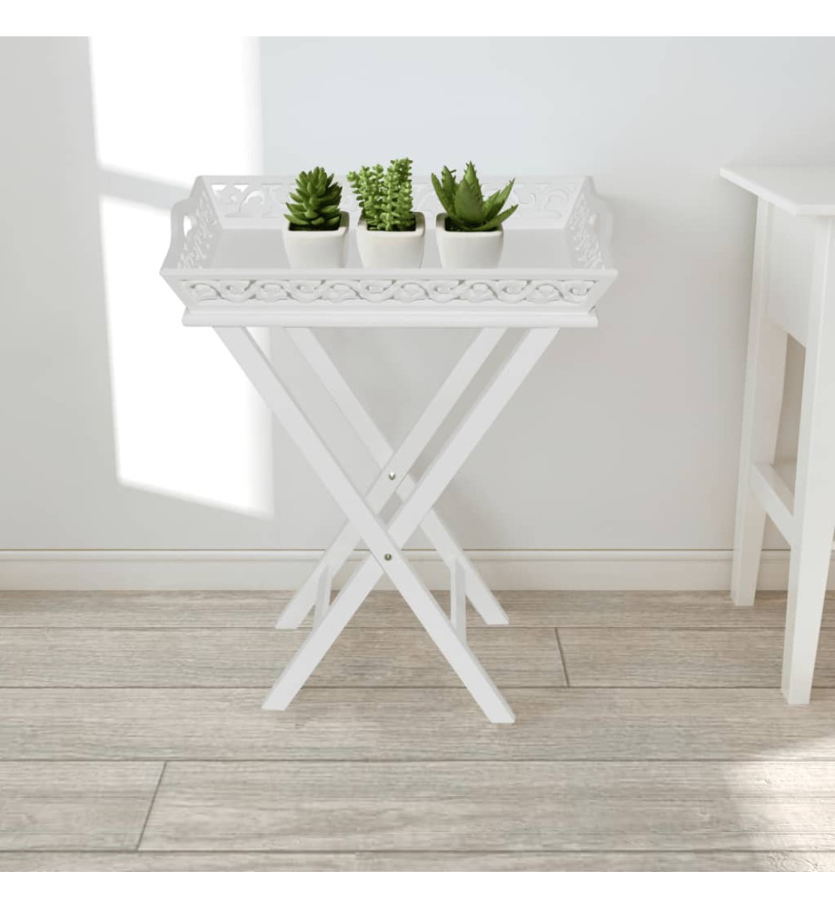 Table d'appoint avec plateau Blanc