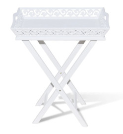 Table d'appoint avec plateau Blanc