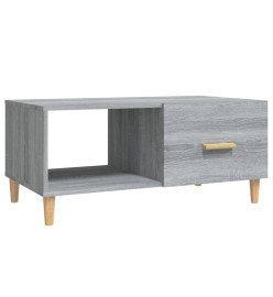 Table basse Sonoma gris 89,5x50x40 cm Bois d'ingénierie