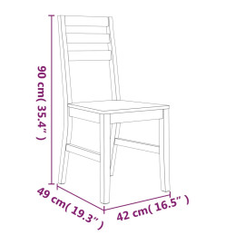 Ensemble à dîner 7 pcs Bois d'acacia solide