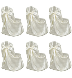 Housses de chaise pour banquet de mariage 12 pcs Crème