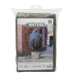 Nature Couverture en polaire d'hiver 70 g/m² Vert 1,5x2 m