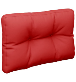 Coussin de palette rouge 60x40x12 cm tissu