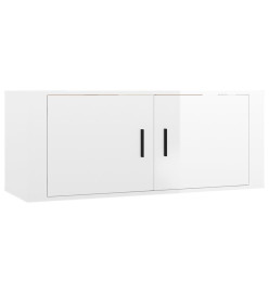 Ensemble de meubles TV 4 pcs Blanc brillant Bois d'ingénierie