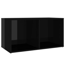 Meuble TV Noir brillant 72x35x36,5 cm Aggloméré