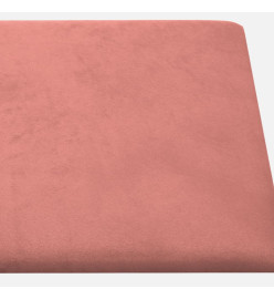 Panneaux muraux 12 pcs Rose 60x30 cm Velours 2,16 m²