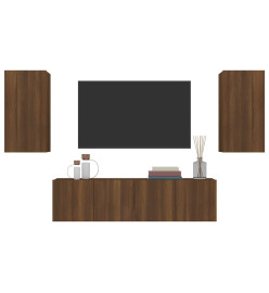 Ensemble de meubles TV 4 pcs Chêne marron Bois d'ingénierie