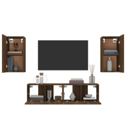 Ensemble de meubles TV 4 pcs Chêne marron Bois d'ingénierie