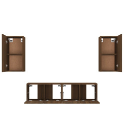 Ensemble de meubles TV 4 pcs Chêne marron Bois d'ingénierie