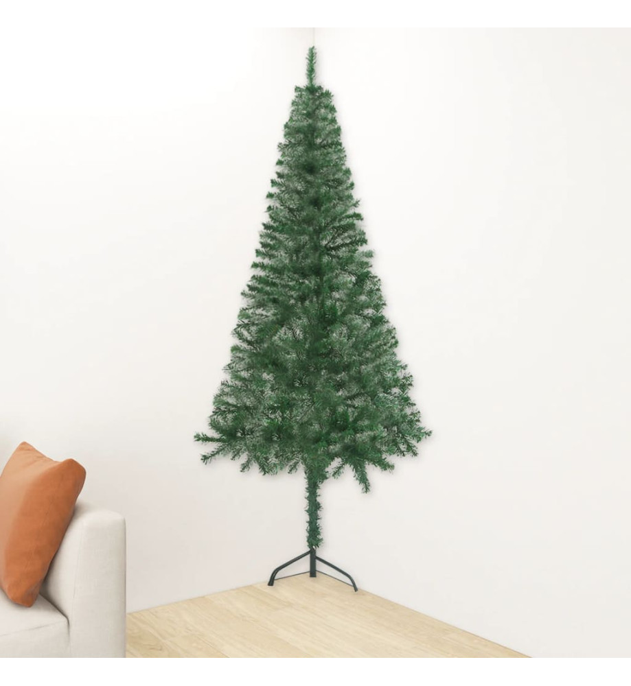 Sapin de Noël artificiel d'angle Vert 150 cm PVC