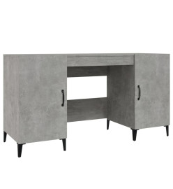 Bureau Gris béton 140x50x75 cm Bois d'ingénierie