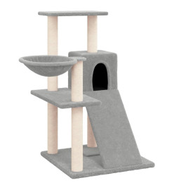 Arbre à chat avec griffoirs en sisal Gris clair 82 cm