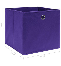 Boîtes de rangement 4 pcs Violet 32x32x32 cm Tissu