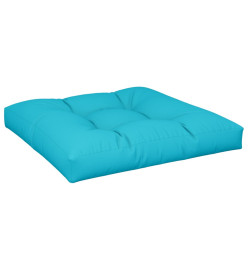 Coussin de palette turquoise 70x70x12 cm tissu