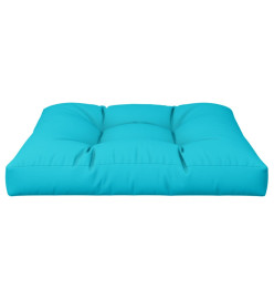 Coussin de palette turquoise 70x70x12 cm tissu