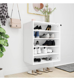 Armoire à chaussures Blanc 60x35x70 cm Aggloméré