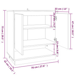 Buffet Blanc 70x41x75 cm Aggloméré